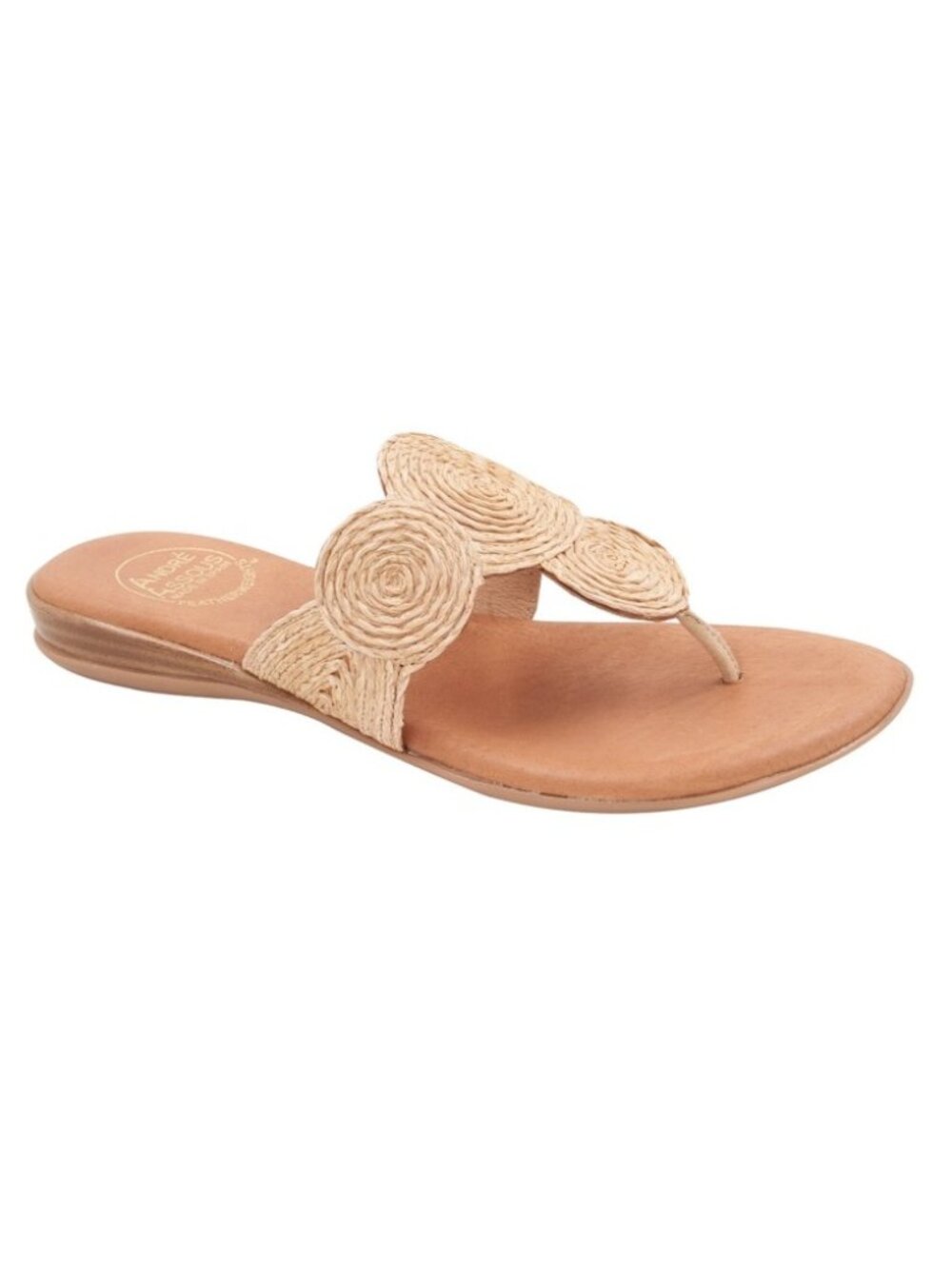 Andre Assous Featherweight Raffia Sandals Natural Size 8 M NWT